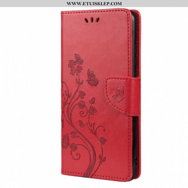 Etui Folio do Xiaomi Redmi Note 10 / 10S Azjatyckie Motyle I Kwiaty